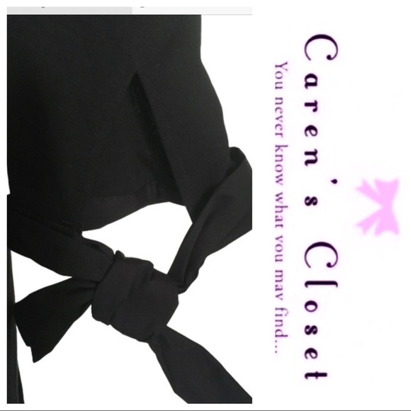 NWOT Layfayette 148 Black Catriona Bow Sleeve Top - Picture 6 of 8